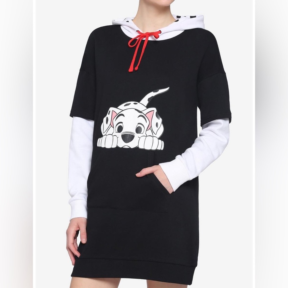 Disney 101 Dalmatians Hoodie Dress Plus Size, Size 4X